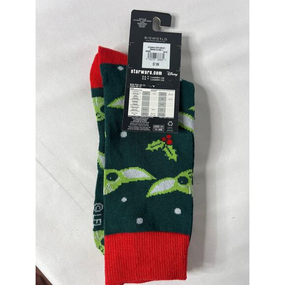 Christmas Star Wars‎ Yoda Socks-NWT Disney - Picture 5 of 5